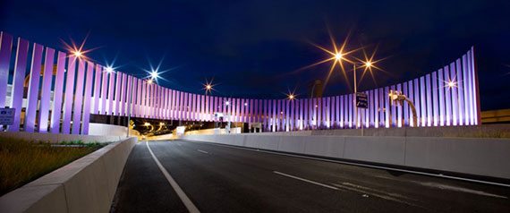 Brisbane Airport Tunnel at night