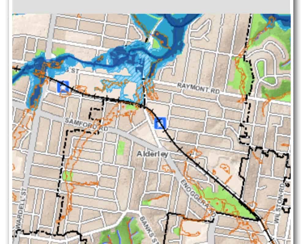 Alderley Flood Map