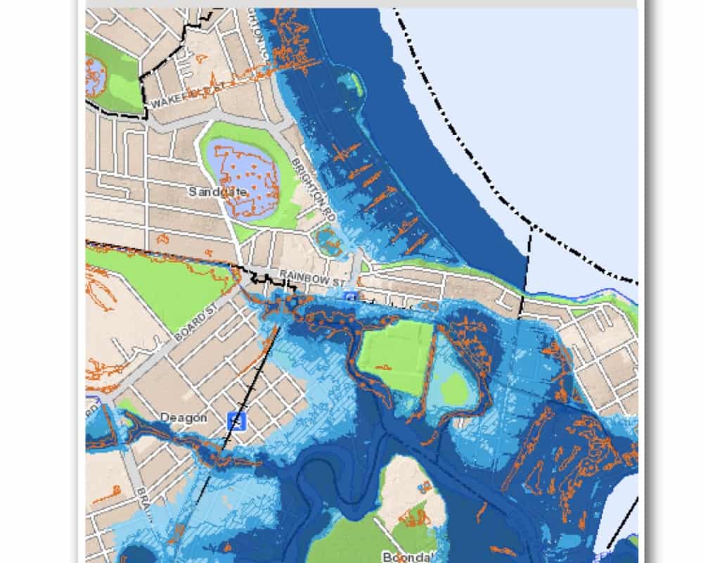 Sandgate Flood Map