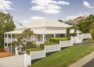 A renovated, Queenslander style home.