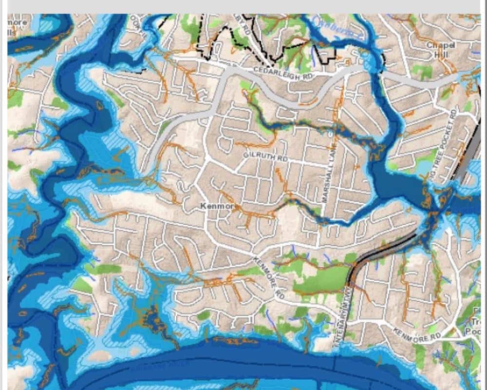 Kenmore Flood Map