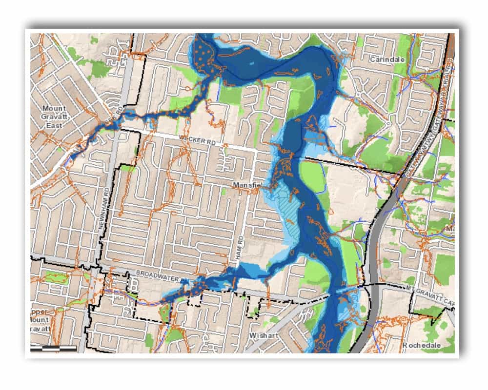 Mansfield Flood Map