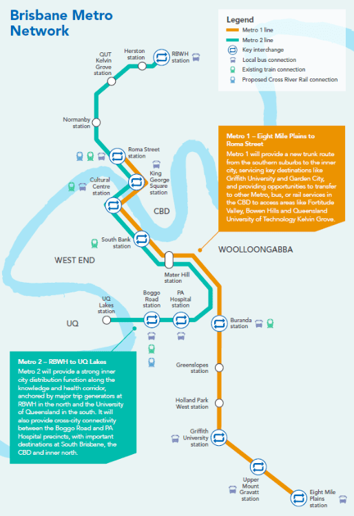 Brisbane Metron Project Map