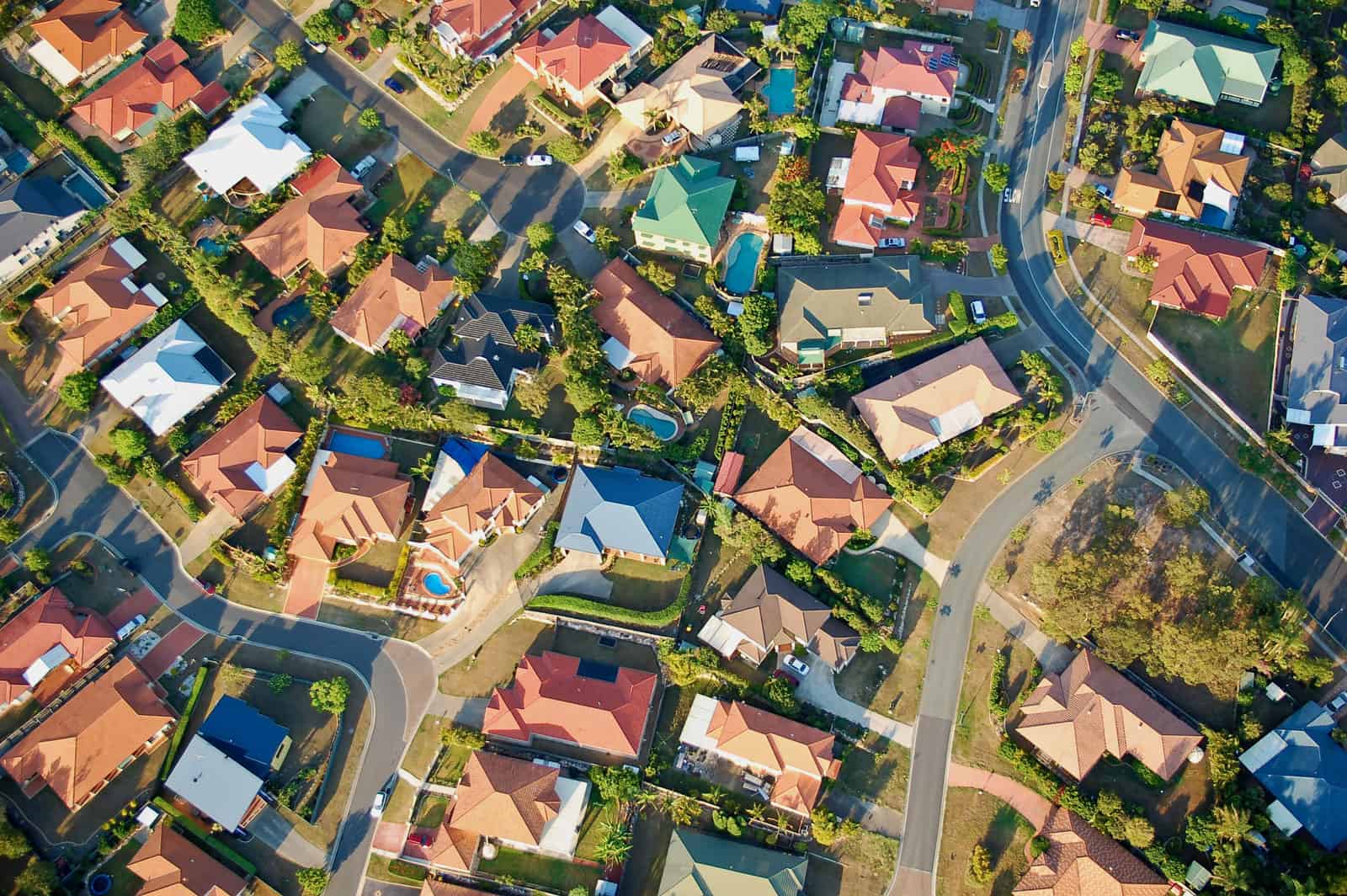 ariel photo of Brisbane suburbia